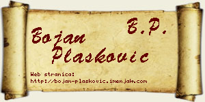 Bojan Plasković vizit kartica